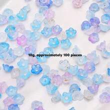 Hạt nhựa acrylic 6mm, 10g/gói, họa tiết hoa nhỏ, dây hoa thủ công, tự làm vòng cổ, vòng tay, bông tai, phụ kiện trang sức. - Nhiều màu - Xem 20