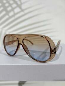 1PC New Vintage Design Oversized Square Glasses, High-End Street Style Party Festival Everyday Casual Eyewear Beach Accessories For Women Glasses Shades For Summer Beach Vacation,Outdoor,Travel - 1 cái - Xem 2