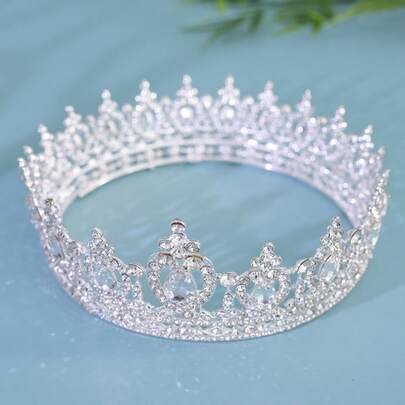 Mũ đội đầu sang trọng kiểu Rococo cổ điển, vương miện kim loại rỗng sáng bóng, tinh tế, đa năng, thích hợp cho các nghi lễ.