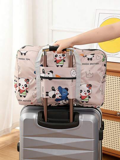 1 chiếc túi hành lý dung tích lớn, túi đựng đồ, túi sắp xếp quần áo, túi du lịch, túi đựng đồ du lịch ngoài trời, túi đựng mỹ phẩm, túi đựng đồ đi nghỉ mát, túi đựng mỹ phẩm dung tích lớn phù hợp để đựng son môi, cọ trang điểm, sản phẩm chăm sóc da.