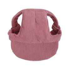 1 Peça Chapéu de Sol de Corduroy Resistente ao Vento para Cachorro, Boné de Beisebol Respirável para Animais de Estimação, Design com Orelhas Expostas, Anti-Queda de Pelos, Chapéu de Proteção Solar Ajustável, Adequado para Cachorros Pequenos, Médios e Grandes - Rosa chiclete - Visão 13