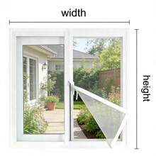 1 片装拉链式窗纱，免打孔自粘式蚊帐，可重复使用，家用隐形蚊蝇纱窗 - 白色 - 查看 2