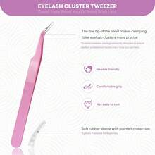 40D/40D*2 200 Pcs Cluster Lashes 8mm-16mm D Curl Grafting Individual Volume Eyelash Extension Makeup Tool, DIY At Home For Natural, Dramatic Look False Eyelashes - D - View 10