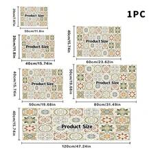 1pc Dish Drying Mat, Coffee Machine Mat, Classic Floral & Geometric Pattern Design, Highly Absorbent, Suitable For Dining Table And Cafe, Multi-Purpose Drainage Mat, Home Gift, Tabletop Decor - XYLSD-116 - View 14