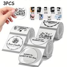 Nhãn nhiệt tròn trong suốt, tương thích với máy in nhãn M100/M110/M150/M221/M220/M120/M200/M250, kích thước 4,98 cm x 4,98 cm (50 x 50 mm) - Xem 7