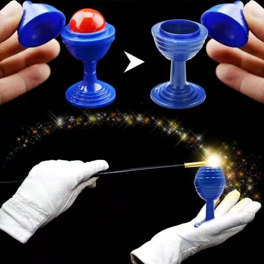 Magic Ball And Cup Magic Toy, Classic Beginner Magic Prop, Magic Performance Party Show Magic Toy, Magic Cup And Ball Magic Prop, Easy To Operate Magic Illusion Toy, Suitable For Amateur Magician Birthday Party Stage Magic Toy