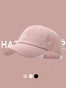 女士爱心刺绣马尾辫孔棒球帽，多功能遮阳帽，夏季 - 彩色 - 查看 8