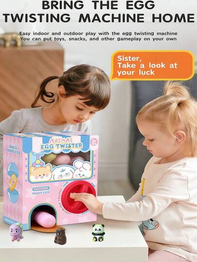 Máquina expendedora de huevos sorpresa con muñeca para niños, máquina de garra, tamaño mini, máquina de giro de muñecas, máquina de garra de muñecos de peluche, regalo de máquina de huevo de giro, regalo de cumpleaños, Halloween, para niños y niñas (accesorios de color aleatorio, la medición manual puede tener una ligera desviación)