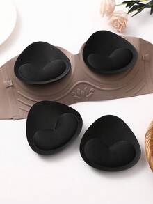 4pcs Thick Sponge Latex Bra Pads, Make Small Bust Look Bigger, Can Be Placed Inside Bra Lining - Multicolor - View 3