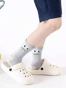 5 pares de calcetines de malla para niños de 2 a 16 años, calcetines delgados y transpirables con diseño de rayas y dinosaurios de dibujos animados para niños - Multicolor - Ver 3