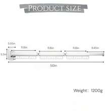 Estante de secado de ropa montado en la pared plegable y retráctil estante de ropa para colgar en interiores y exteriores para lavandería balcón recámara baño blanco - Blanco - Ver 8