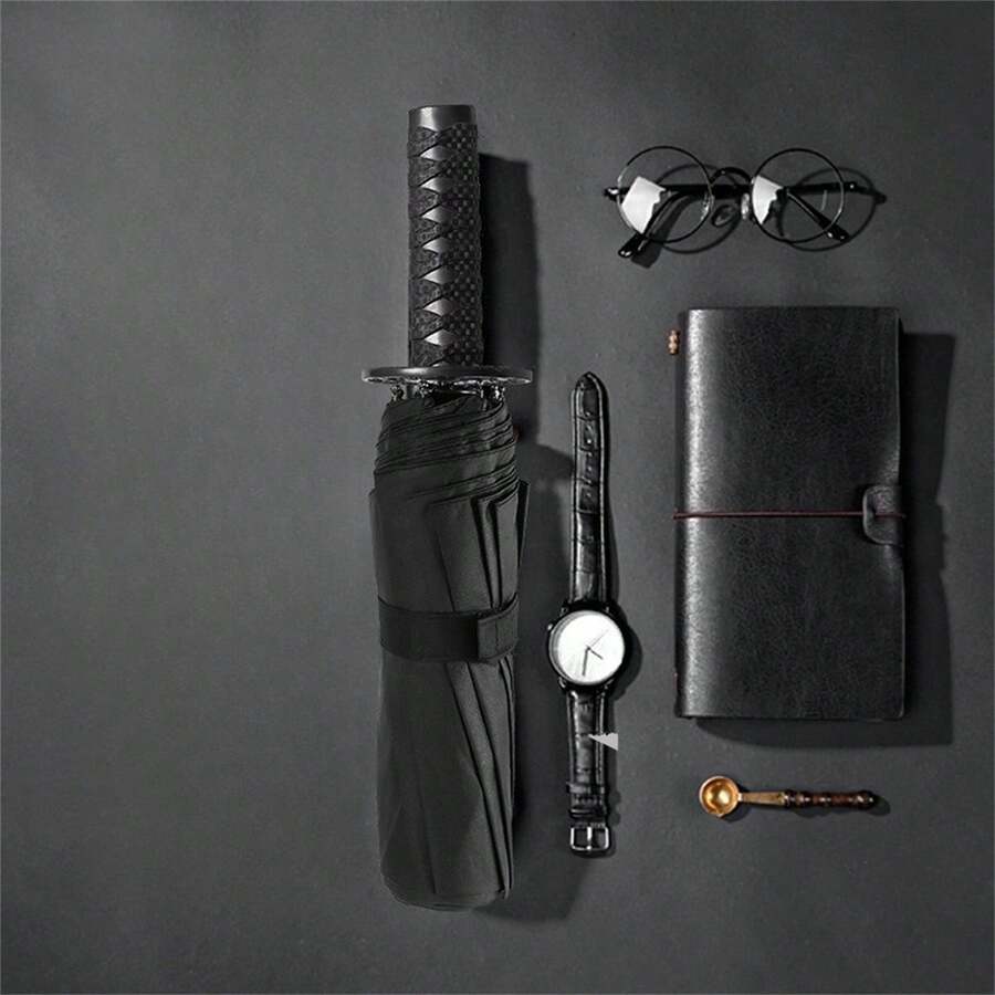 1 chiếc ô Samurai, ô tự động cỡ lớn kiểu dáng thanh kiếm dành cho nam giới