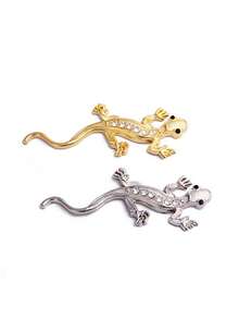 Hình dán tường 3D hình thằn lằn trang trí ngoại thất xe hơi, màu bạc. - A - Xem 4
