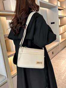 2026 minimalistische einfarbige Damen Kleine Quadratische Tasche, Mehrkammer Casual Tragbare Umhängetasche, Mode vielseitige Damen Schultertasche, geeignet für täglichen Pendlerverkehr, Einkaufen, Münzen & Handy Aufbewahrung, praktisches Geschenk für Mutter und Freunde - Verschiedenfarbig - Übersicht 9
