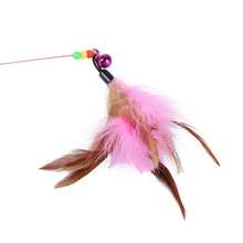 Bộ 3 món đồ chơi cho mèo, cần câu tương tác có lông vũ, chuông và dây thép, đồ chơi tương tác thân mật dành cho bạn và thú cưng yêu quý của bạn. - Xem 4