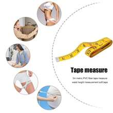 1 Peça Fita Métrica de Tecido Macio Multicolorida – Escala Dupla Métrica/Imperial, 60 Polegadas, Tamanho de Bolso para Medições Corporais, Costura & Acompanhamento de Fitness - fita métrica flexível - Visão 9