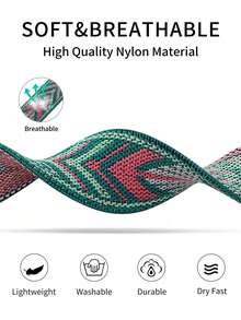 二合一尼龙运动表带及表壳，兼容40mm、41mm、42mm、44mm、45mm、46mm和49mm尺寸的表带和表壳。柔软、透气、弹性十足的运动表带。防震防刮的PC材质和钢化玻璃二合一表壳。兼容男女款 Ultra/11/10/9/8/7/6/5/4/SE。佩戴舒适，触控灵敏。 - 綠間粉 - 查看 4