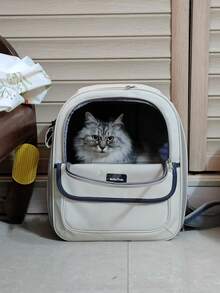 宠物背包，大型猫狗旅行背包，透明胶囊式宠物包，猫狗用品，透气便携手提包，旅行包，圣诞节/情人节礼物（图案随机） - 彩色 - 查看 6