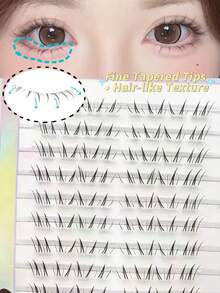 80 sợi mi giả tự nhiên, đầu nhọn, cong chữ B, trong suốt, dạng phân đoạn, dễ sử dụng cho người mới bắt đầu, mềm mại, có thể tái sử dụng, lấy cảm hứng từ phong cách Manga, tạo vẻ ngoài ngây thơ, phù hợp cho trang điểm hàng ngày, hẹn hò, đám cưới, tiệc tùng và lễ hội âm nhạc | Mi giả, mi riêng lẻ, mi giả, mi dưới, mi nối - Xem 1