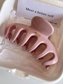 2个/1个 3.27英寸/8.3厘米 亮粉色爪形白色花朵发夹，精致可爱轻盈的塑料发饰，时尚百搭优雅简约风格，适合日常佩戴、休闲、派对、通勤、度假、洗脸/洗头、化妆、搭配夏季服装。 - 彩色 - 查看 3