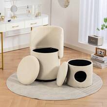 Living Room Chairs - Beige Corduroy - View 10