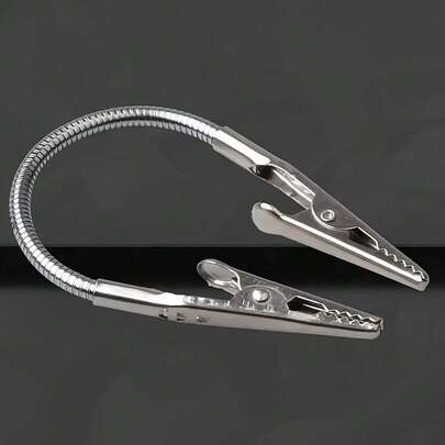 2/4个装重型多用途鳄鱼夹 - 可弯曲设计，适用于办公室、家庭、实验室工具 - 兼容蚊香，优质材料，多功能夹持，电线整理器，办公人员的理想之选