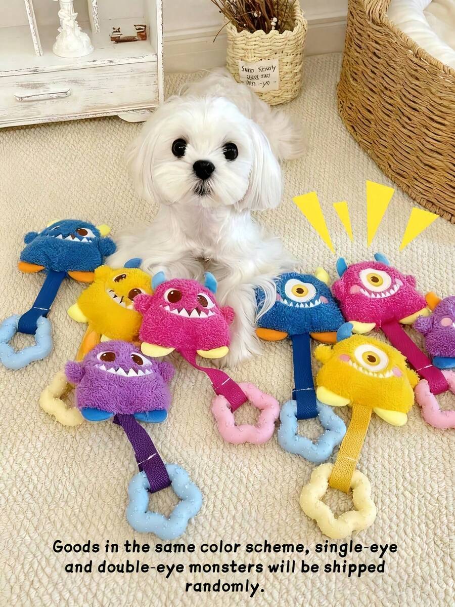 狗狗洁齿玩具 - 狗狗牙齿清洁棒 - 去除牙垢、清洁牙齿的咀嚼玩具，满足狗狗的天然咀嚼欲望，清新口气。内置“Bb”音，有助于缓解幼犬抑郁。 - 彩色 - 查看 1