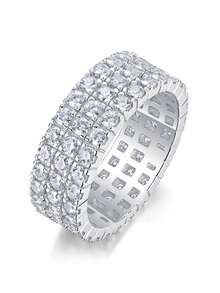 Nhẫn Moissanite bạc 925 cao cấp, không gây dị ứng, nhẫn đính hôn/cưới, thiết kế tối giản, dễ đeo hàng ngày, quà tặng cho ngày Valentine, sinh nhật, đám cưới, kèm hộp quà và giấy chứng nhận. - Bạc - Xem 13
