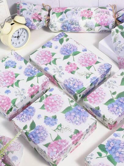 50 hojas de papel de seda con diseño de hortensias azules, papel de regalo adecuado para cumpleaños, bodas, manualidades DIY, decoraciones de fiestas, decoraciones de guirnaldas, decoraciones de bodas, papel de regalo elegante, decoraciones de despedida de soltera, ramos de flores, materiales artesanales de múltiples usos