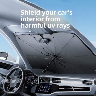 汽车遮阳伞 | 可折叠挡风玻璃遮阳伞 | 防紫外线隔热 | 通用型，适用于大多数车型