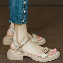 Women Flat Sandals - Brown - View 7