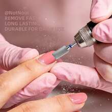 NotNoot 1 mũi khoan móng tay acrylic bằng vonfram cacbua, 3/32" hình trụ phẳng chuyên nghiệp 2 chiều, dùng để đánh bóng và tẩy keo móng tay. - Nhiều màu - Xem 10