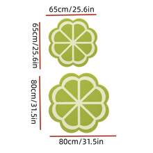1 Piece Of Lime Flower Shaped Imitation Cashmere Bathroom Carpet Absorbent Floor Mat, Machine Washable Cream Wind Bathroom Decoration Mat, Bathroom Shower Room Door Mat Suitable For Bathroom Foyer, Living Room. - A - View 7
