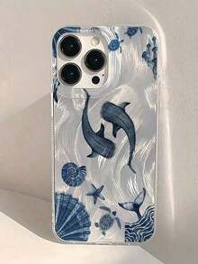 1pc Fashionable Premium Minimalist,1pc TPU Protective Phone Case With Feather, Seashell, Whale Print, Compatible With Apple 16, 15, 14, 13, 12, 11 Pro Max, Series Waterproof Shockproof Anti-Fall Scratch Resistant-For-Your-New-,[Local Warehouse Fast Shipping] Series Waterproof Shockproof Scratch Resistant - 1 cái - Xem 6