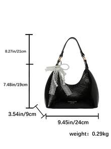 Túi xách thời trang thanh lịch dành cho nữ, túi đeo vai dây xích đa năng mới với thiết kế xếp ly. - màu đen - Xem 11