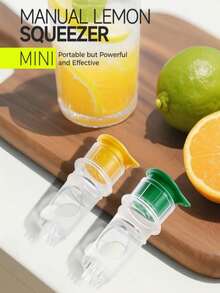 2/1pc New Spiral Lemon Juicer - Plastic Citrus Press With Built-In Strainer, Portable Manual Fruit Juice Extractor For Cocktails, Beverages, Camping, Picnics - Easy To Make Lemon, Orange, Lime Juice | Compact Juicer | Space-Saving Design, Perfect For Lemonade Stands - Multicolor - View 8