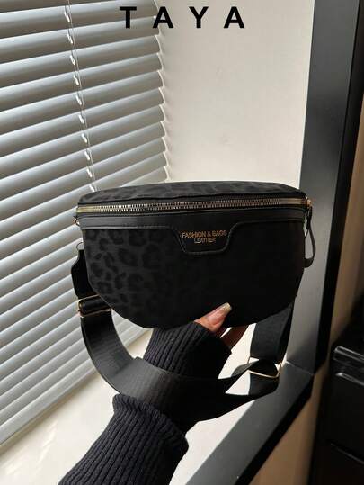 Túi đeo chéo/túi đeo hông cỡ lớn bằng da lộn in họa tiết da báo, unisex, phù hợp cho sinh viên, đi học, đi làm, lễ hội/kỳ nghỉ/tiệc tùng/du lịch, v.v. Được thiết kế đặc biệt cho phụ nữ, người mới bắt đầu sự nghiệp, nhân viên văn phòng, các bạn nữ và sinh viên đại học.