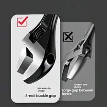 重型可调扳手套装 – 宽口铬钒钢扳手，带防滑胶带，专业多功能工具，适用于管道、汽车维修和家居维护 - a - 查看 5