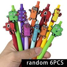 Bộ 1/6/12/18 bút bi hình khối chữ số dễ thương, mực đen khô nhanh, thích hợp dùng làm quà tặng cho trường học, nhà, văn phòng, phần thưởng trong lớp học, quà học sinh. - Bút bi hình khối xếp hình nhiều màu sắc - Xem 6