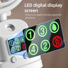 OBOVAY Rechargeable Portable Clip-On Fan, 360° Rotation Wireless Desktop Mini Misting Humidifier Fan - Multiple Styles - View 9