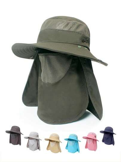 1pc Summer Sun Protection Fishing Hat, Versatile Outdoor Neck & Face Cover, Suitable For Cycling, Hiking, Fishing