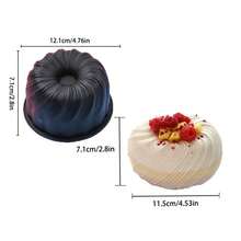4-Inch Single Cavity Baking Mold, Round Tree Stump & Charlotte Basket Shape, Silicone Mousse Cake Mold, Easy Release, French Pastry Baking Cake Mold - Multicolor - View 8
