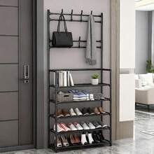 Kệ để giày nhiều tầng có móc treo, kệ đựng đồ độc lập cho hành lang. - Nhiều màu - Xem 6