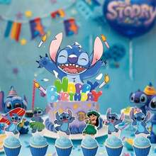 Disney 蓝色缝线蛋糕装饰 家庭蛋糕 DIY 装饰 生日派对装饰 厨房配件 - 如圖 - 查看 3