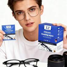 眼镜湿巾、眼镜清洁湿巾、防雾湿巾、眼镜清洁湿巾、镜头擦拭湿巾、擦拭布、镜头清洁湿巾、眼镜清洁布，适用于双筒望远镜、眼镜、时尚眼镜、相机镜头和瞄准镜的镀膜玻璃。 - 英文 - 查看 2