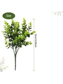 6件套 - 户外绿植仿真植物,桉树枝,抗紫外线假叶植物,仿黄杨灌木,室内装饰仿真花,适用于家居点缀、婚礼、花园盆栽、门廊围栏悬挂式花盆 - A - 查看 10