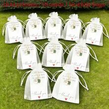 30pcs Spring Daisy & Clover Keychain Set - Delicate Floral Hanging Decor For Men & Women, Includes (10 Keychains + 10 Cards + 10 White Bags) Lobster Clasp Zinc Alloy Chain Bag Charm, Suitable For Easter, Thanksgiving, St. Patrick's Day, Mother's Day Gifts, Floral Favors & Birthday Presents Gifts For Mother, Father, Graduation, And Teacher - 10 Keychains + Cards + 10 Bags - View 8