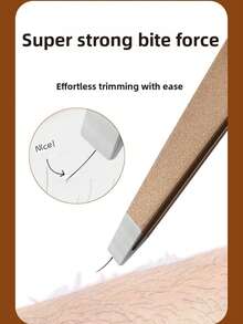 专业级德国产斜角不锈钢精密美容镊子，多功能美容修容工具，可用于修眉、去除面部毛发和睫毛护理 - 彩色 - 查看 4