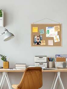 Multi-Functional Cork Board With Wooden Frame - Ideal For Jewelry Organization, Photo Display, And Note-Taking, A Lovely Storage Rack For Bedroom And Study - White - View 2