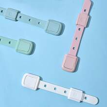 16pcs/8pcs/4pcs Child Safety Belt Lock, Adjustable No Drill Safety Drawer Locks For Kids - Easy Installation, White Safety Belt Lock, Cabinet Door Lock, Drawer Lock, Cabinet Safety Lock - Multicolor - View 6